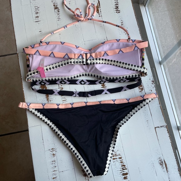 Victoria secret tribal Aztec boho tube bandeau top and bottom set B1 - Picture 3 of 12